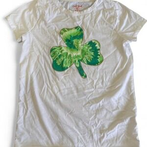 Cat & Jack Girls St. Patrick's Day Tie-Dye Shamrock T-Shirt - Size 10/12